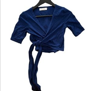 Ava Sky Wrap Crop Top